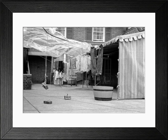 Framed Print : Costumes Drying, Jubilee Hall Framed Print : Costumes Drying, Jubilee Hall