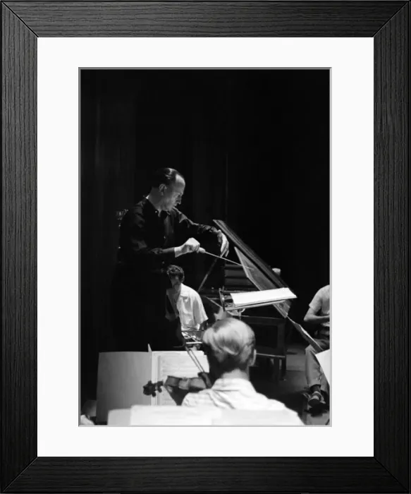 Framed Print : Paul Sacher Condting at the Aldeburgh Festival 1961 Framed Print : Paul Sacher Condting at the Aldeburgh Festival 1961