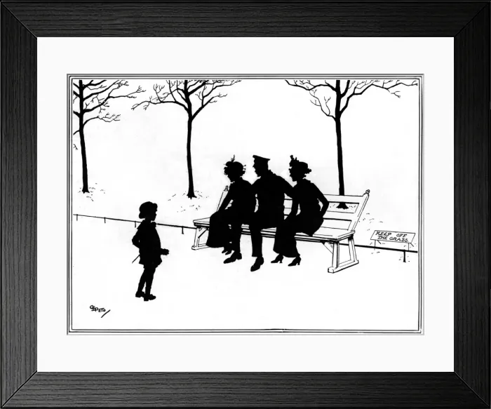 Framed Print : WW1 silhouette - soldier in the park Framed Print : WW1 silhouette - soldier in the park