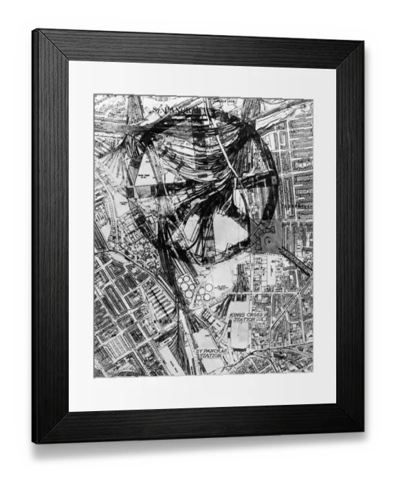 Framed Print : An aerial Kings Cross: a vision of Londons air terminus, 1 Framed Print : An aerial Kings Cross: a vision of Londons air terminus, 1