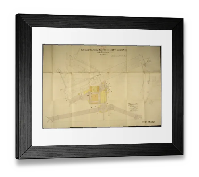 Framed Print : Experimental tripod mounting for Vickers gun