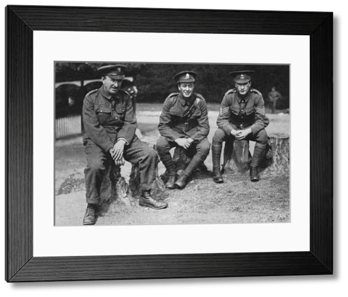Framed Print : Well-known personalities in the Artists Rifles, WW1 Framed Print : Well-known personalities in the Artists Rifles, WW1