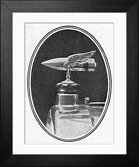 Framed Print : Lloyd Georges car mascot in shape of a shell, WW1