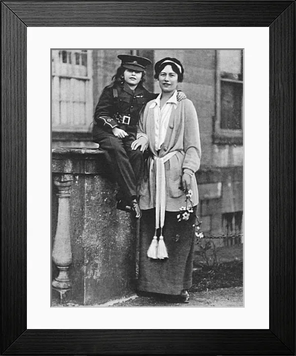 Framed Print : Marchioness of Headfort with daughter in uniform, WW1 Framed Print : Marchioness of Headfort with daughter in uniform, WW1