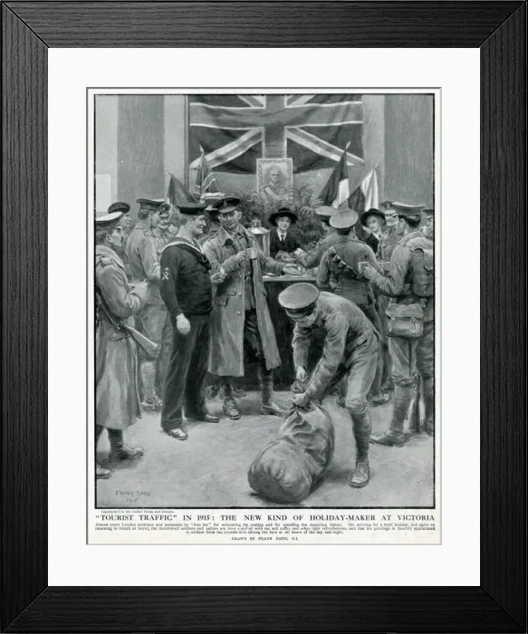 Framed Print : Free buffet for soldiers & sailor, Victoria station, WW1 Framed Print : Free buffet for soldiers & sailor, Victoria station, WW1