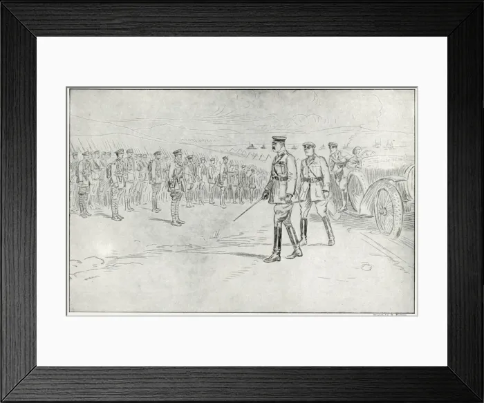 Framed Print : Kitchener inspecting troops at Mudros, WW1 Framed Print : Kitchener inspecting troops at Mudros, WW1