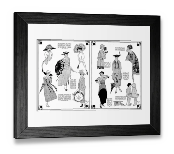 Framed Print : Becoming fashions combined with true economy, WW1 Framed Print : Becoming fashions combined with true economy, WW1