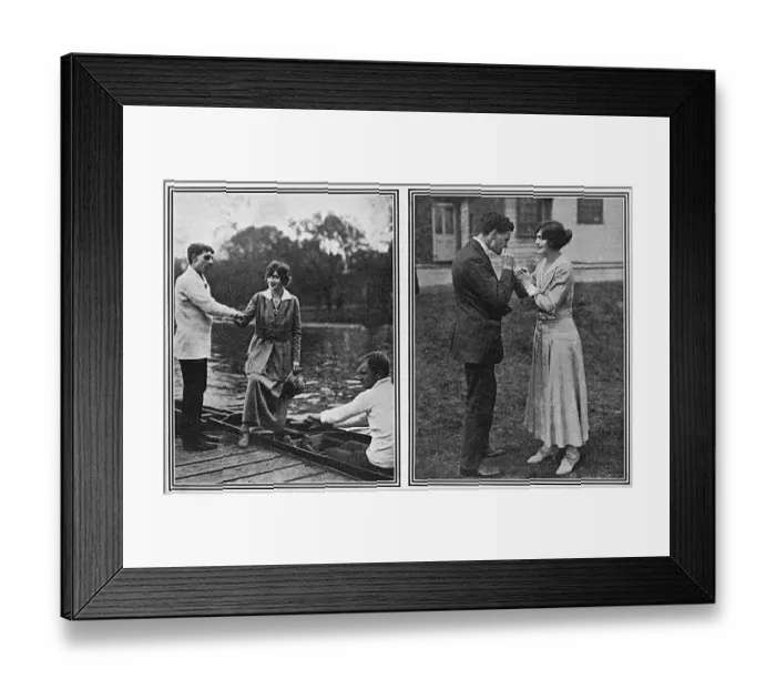 Framed Print : Lily Elsie with blinded soldiers at St. Dunstan s Framed Print : Lily Elsie with blinded soldiers at St. Dunstan s