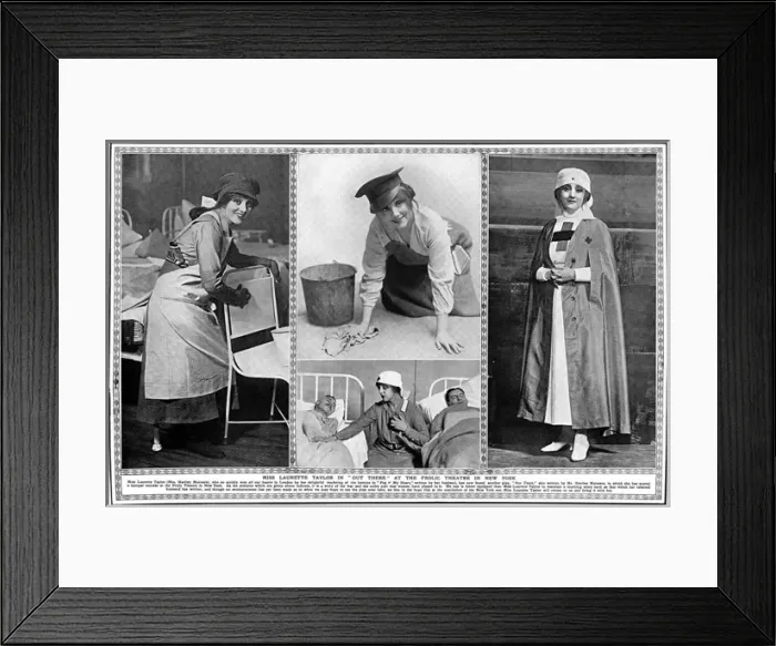 Framed Print : Laurette Taylor in Out There, war-themed play in New York, W Framed Print : Laurette Taylor in Out There, war-themed play in New York, W
