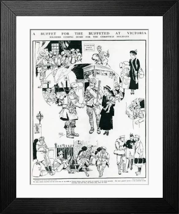 Framed Print : Buffet for soldiers at Victoria Station, WW1 Framed Print : Buffet for soldiers at Victoria Station, WW1