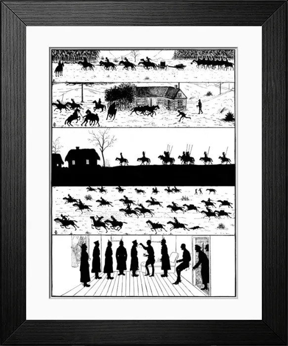Framed Print : Scenes on the Eastern front in silhouette, WW1 Framed Print : Scenes on the Eastern front in silhouette, WW1