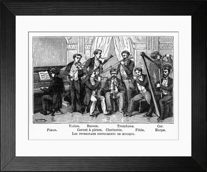 Framed Print : Various musical instruments Framed Print : Various musical instruments