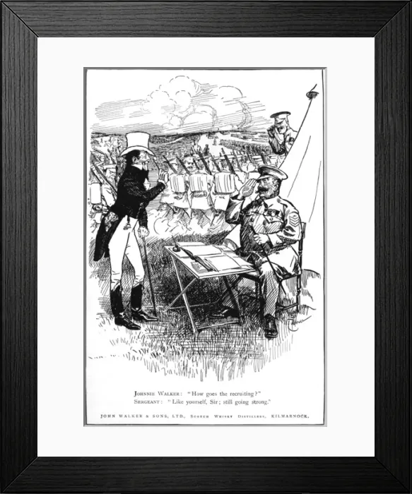 Framed Print : Johnnie Walker advertisement, WW1 Framed Print : Johnnie Walker advertisement, WW1