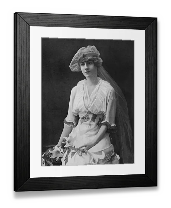 Framed Print : Adelina Munro Drysdale in patriotic costume, WW1 Framed Print : Adelina Munro Drysdale in patriotic costume, WW1