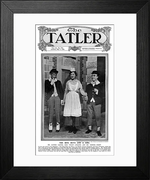 Framed Print : Tatler cover - The Bing Boys are Here Framed Print : Tatler cover - The Bing Boys are Here