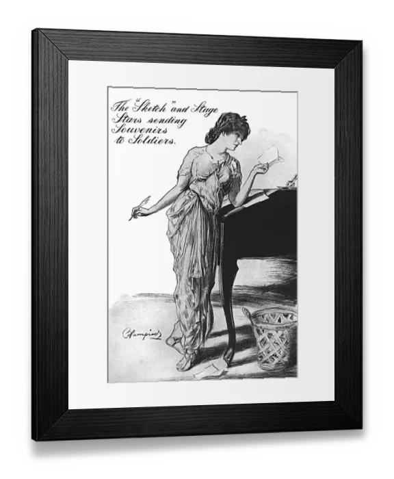 Framed Print : Frontispiece, Sketch magazines stars messages to soldiers Framed Print : Frontispiece, Sketch magazines stars messages to soldiers