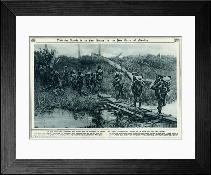 Framed Print : First attack of the Battle of Flanders Framed Print : First attack of the Battle of Flanders