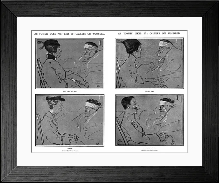 Framed Print : Visitors for wounded soldiers by Miss Watson Williams Framed Print : Visitors for wounded soldiers by Miss Watson Williams