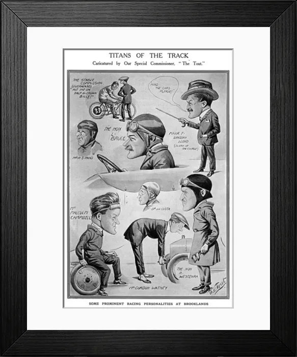 Framed Print : Prominent racing personalities at Brooklands Framed Print : Prominent racing personalities at Brooklands