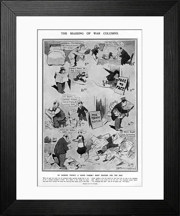 Framed Print : The massing of war columns