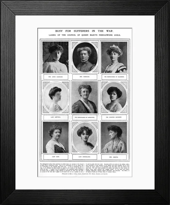 Framed Print : Ladies of the Council of Queen Marys Needlework Guild Framed Print : Ladies of the Council of Queen Marys Needlework Guild
