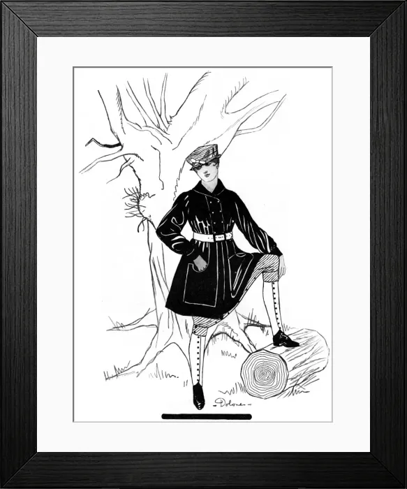 Framed Print : Outfit for a Land Girl by Burberry Framed Print : Outfit for a Land Girl by Burberry