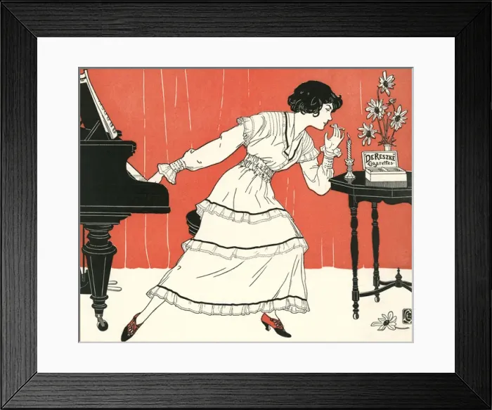 Framed Print : Two Bars Rest - Woman smoking, 1917 Framed Print : Two Bars Rest - Woman smoking, 1917