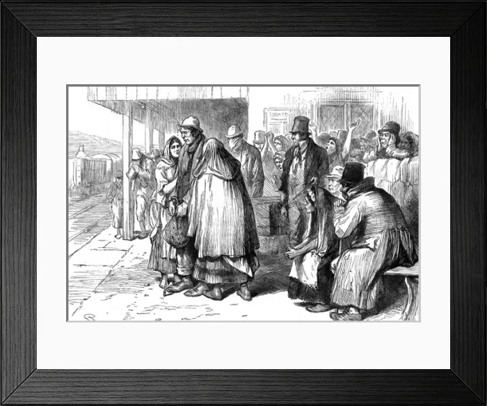 Framed Print : Departure of Irish emigrants Framed Print : Departure of Irish emigrants