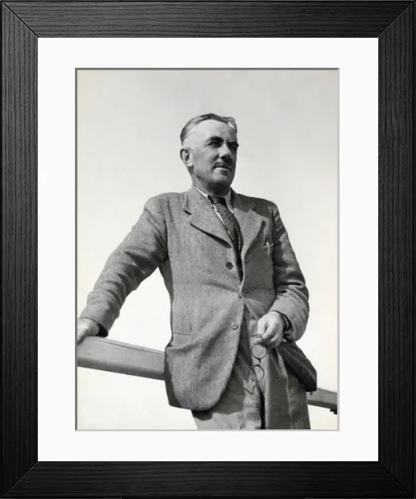 Framed Print : Alan Fraser on board Goddess in 1928 Framed Print : Alan Fraser on board Goddess in 1928