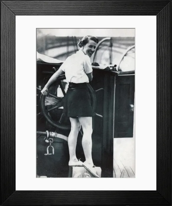 Framed Print : Rene Fraser on board Ivernia Framed Print : Rene Fraser on board Ivernia