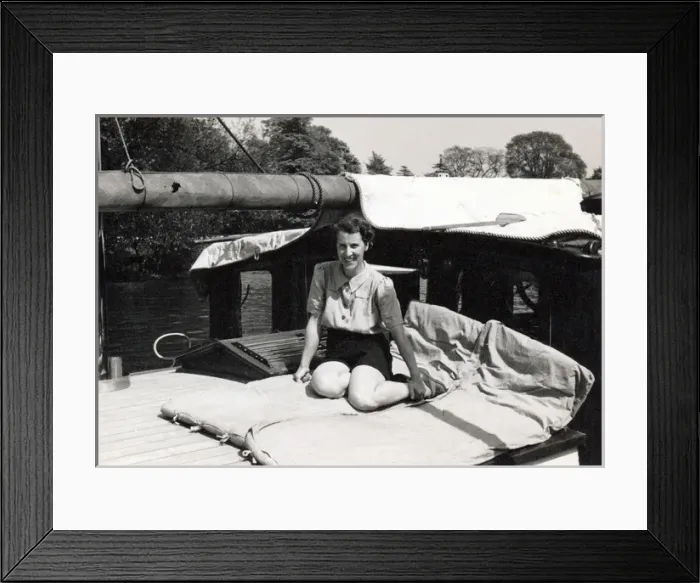 Framed Print : Rene Fraser on board Ivernia at jetty in 1938  /  9