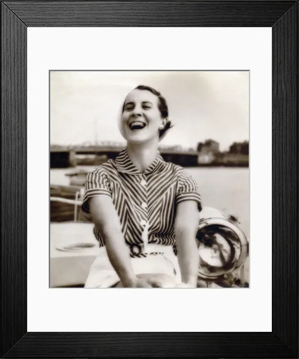 Framed Print : Rene Fraser on board Medusa at Rochester in 1934 Framed Print : Rene Fraser on board Medusa at Rochester in 1934