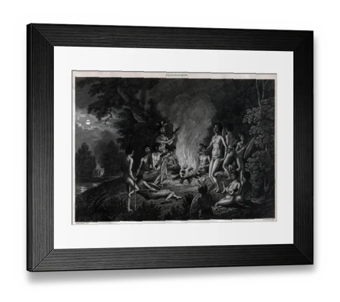 Framed Print : Group of Australian Aborigines Framed Print : Group of Australian Aborigines
