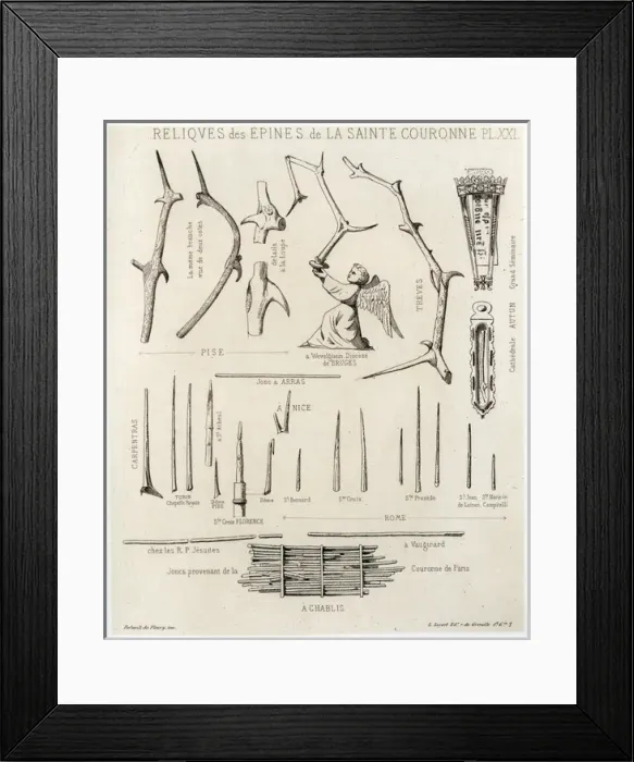 Framed Print : Relics of the thorns from the Crown of Thorns Framed Print : Relics of the thorns from the Crown of Thorns