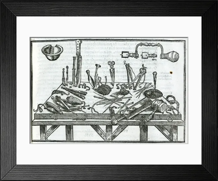 Framed Print : Various surgical instruments Framed Print : Various surgical instruments