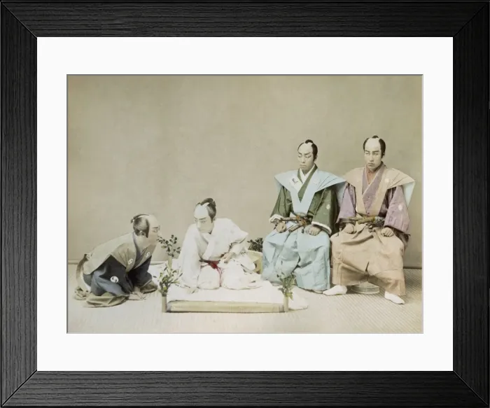Framed Print : Japanese Actors, Harakiri Framed Print : Japanese Actors, Harakiri