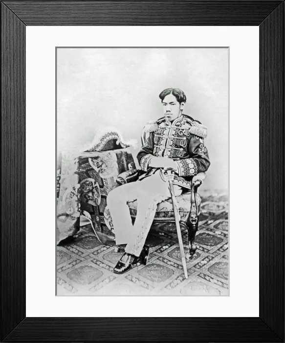 Framed Print : Emperor Meiji circa 1874, Japan Framed Print : Emperor Meiji circa 1874, Japan