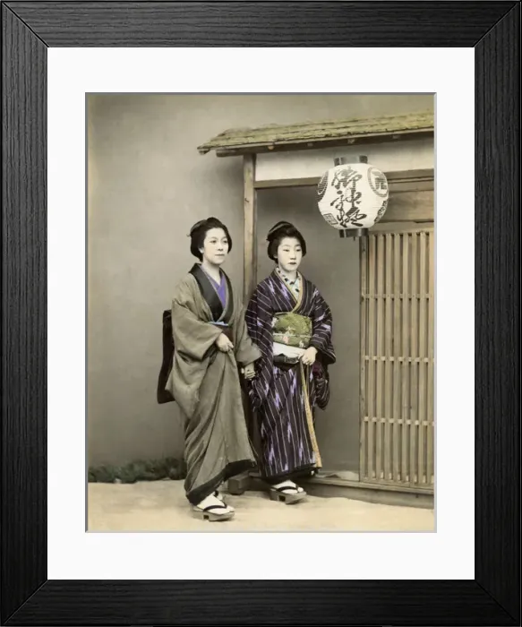 Framed Print : Two geishas, Japan Framed Print : Two geishas, Japan