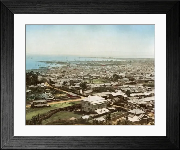 Framed Print : View of Kobe, Japan Framed Print : View of Kobe, Japan