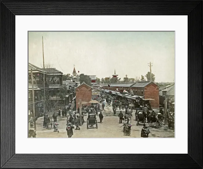 Framed Print : Street scene, Asakusa, Tokyo, Japan Framed Print : Street scene, Asakusa, Tokyo, Japan