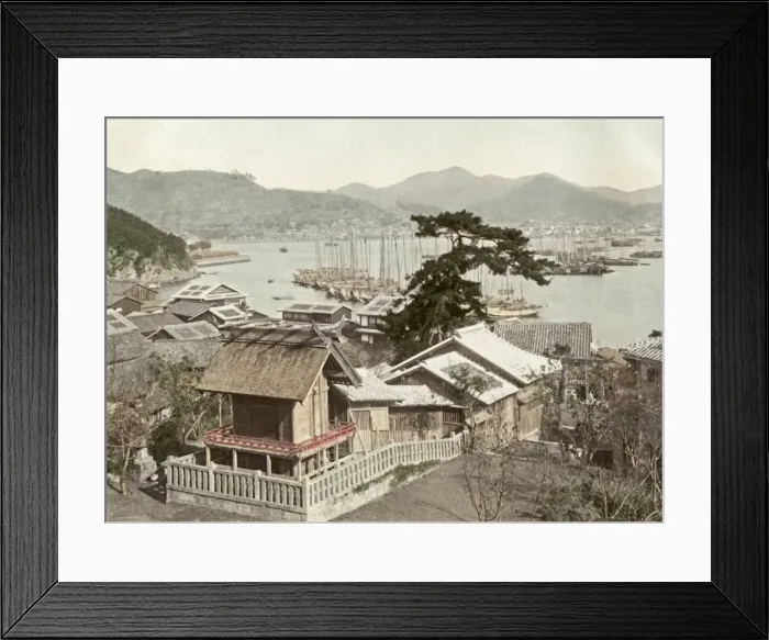 Framed Print : View of Nagasaki, Japan Framed Print : View of Nagasaki, Japan