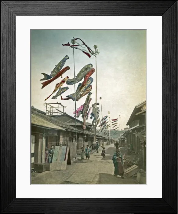 Framed Print : Boys Festival in May, Carp Banners, Yokohama, Japan Framed Print : Boys Festival in May, Carp Banners, Yokohama, Japan