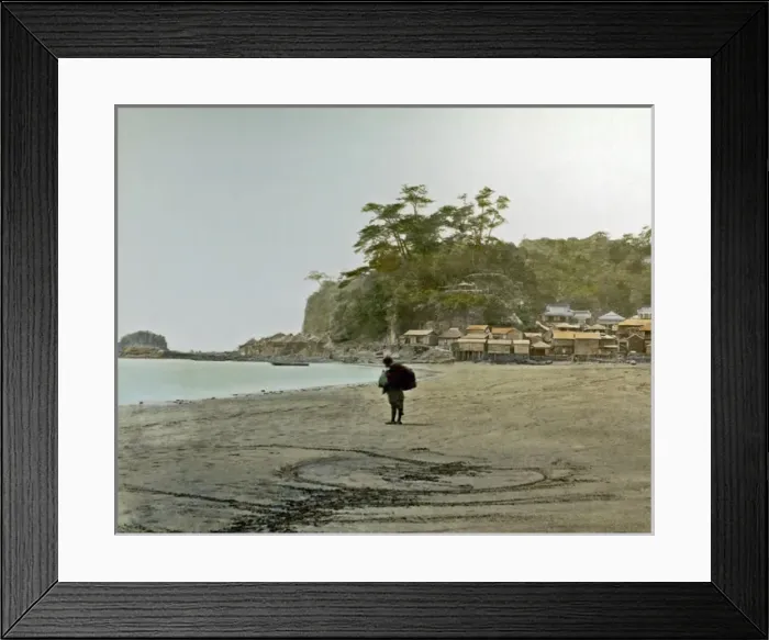 Framed Print : Beach at Enoshima, Fujisawa Framed Print : Beach at Enoshima, Fujisawa