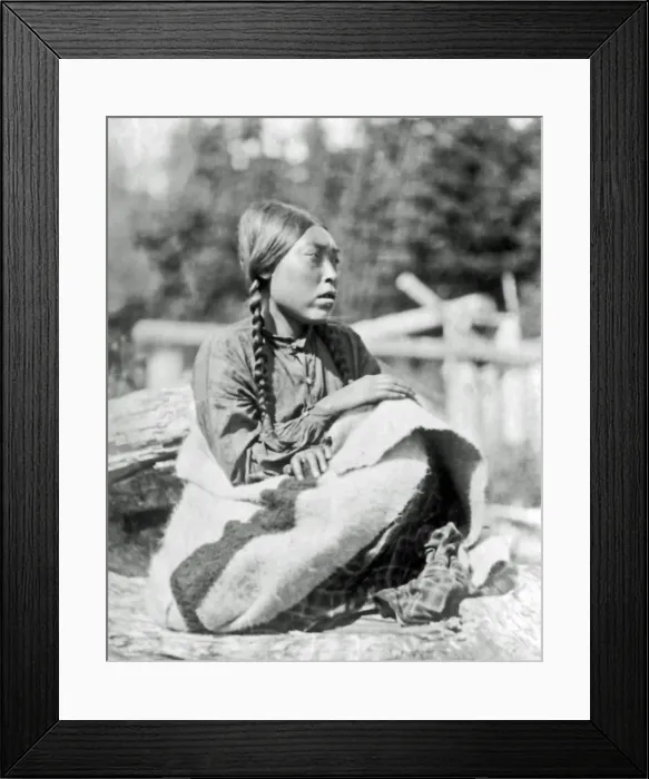 Framed Print : Koskimo woman, Quatsino Sound Framed Print : Koskimo woman, Quatsino Sound