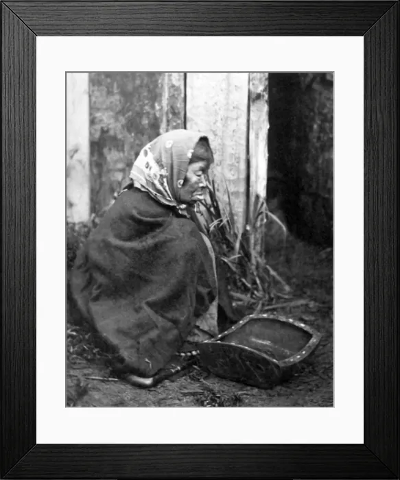 Framed Print : Indigenous woman, Vancouver Island BC Framed Print : Indigenous woman, Vancouver Island BC