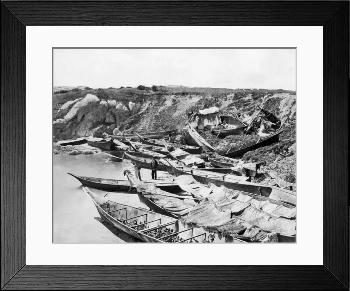 Framed Print : Indigenous canoes, Vancouver Island Framed Print : Indigenous canoes, Vancouver Island