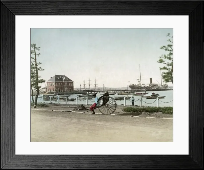 Framed Print : Pier at Yokohama, Japan Framed Print : Pier at Yokohama, Japan