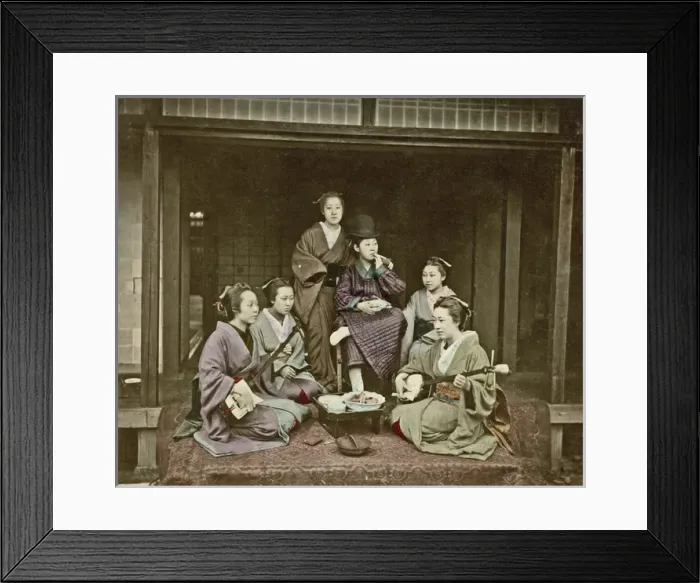 Framed Print : Group of geishas, Japan Framed Print : Group of geishas, Japan