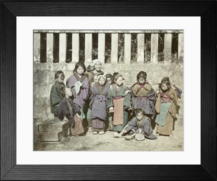 Framed Print : Group of children, Japan Framed Print : Group of children, Japan