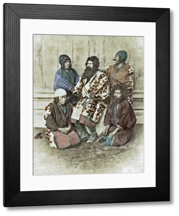 Framed Print : Group of Ainu, Japan Framed Print : Group of Ainu, Japan